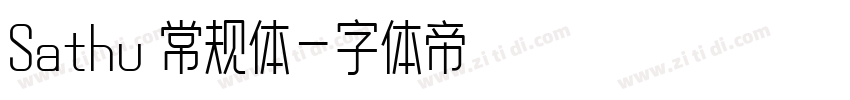 Sathu 常规体字体转换